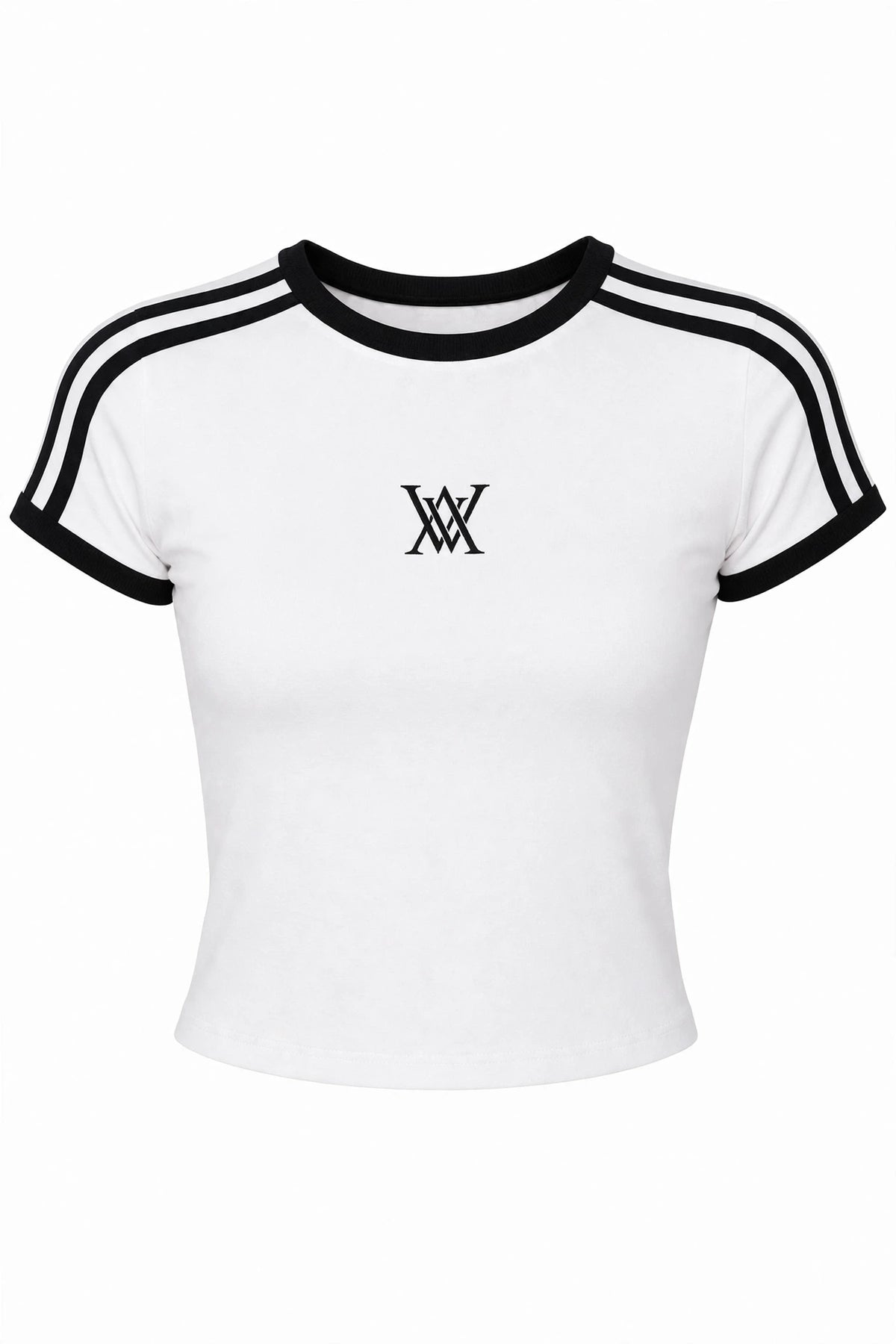 SHAKE Athletic Stripe Baby Tee