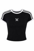SHAKE Athletic Stripe Baby Tee