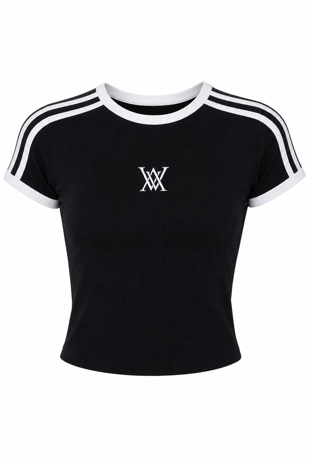 SHAKE Athletic Stripe Baby Tee
