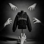 Para la sudadera: SHAKE Script Crop Zip-Hoodie