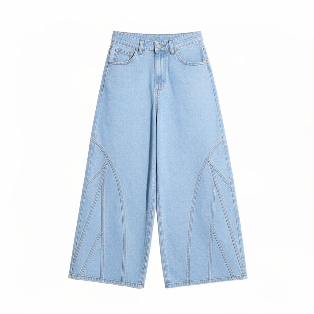 SHAKE 2.0 Geometric Wide-Leg Jeans