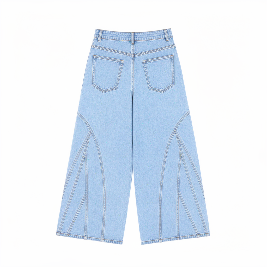 SHAKE 2.0 Geometric Wide-Leg Jeans